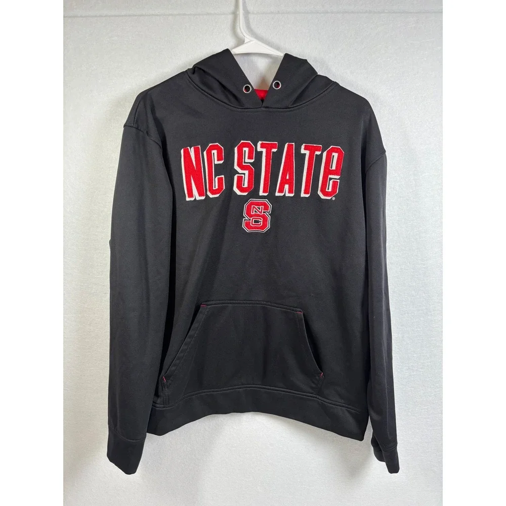Top of the World NC State Hoodie Mens L Black Polyester Pullover Wolfpack NCAA